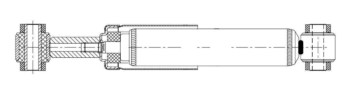Амортизатор кабины для автомобилей Mercedes Actros (03-)/Axor (04-) (306/372 12х50 12х50 О/О)