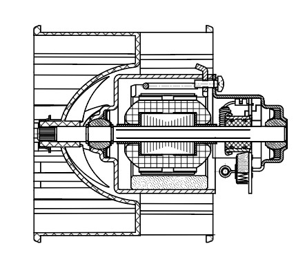 Электровентилятор отопителя для автомобилей 2108-99, 2110-15 (линейка Стандарт)
