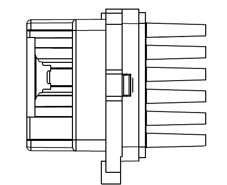 Резистор электровентилятора отопителя для автомобилей Ford Focus II (05-)/Mondeo IV (07-) (auto A/C)