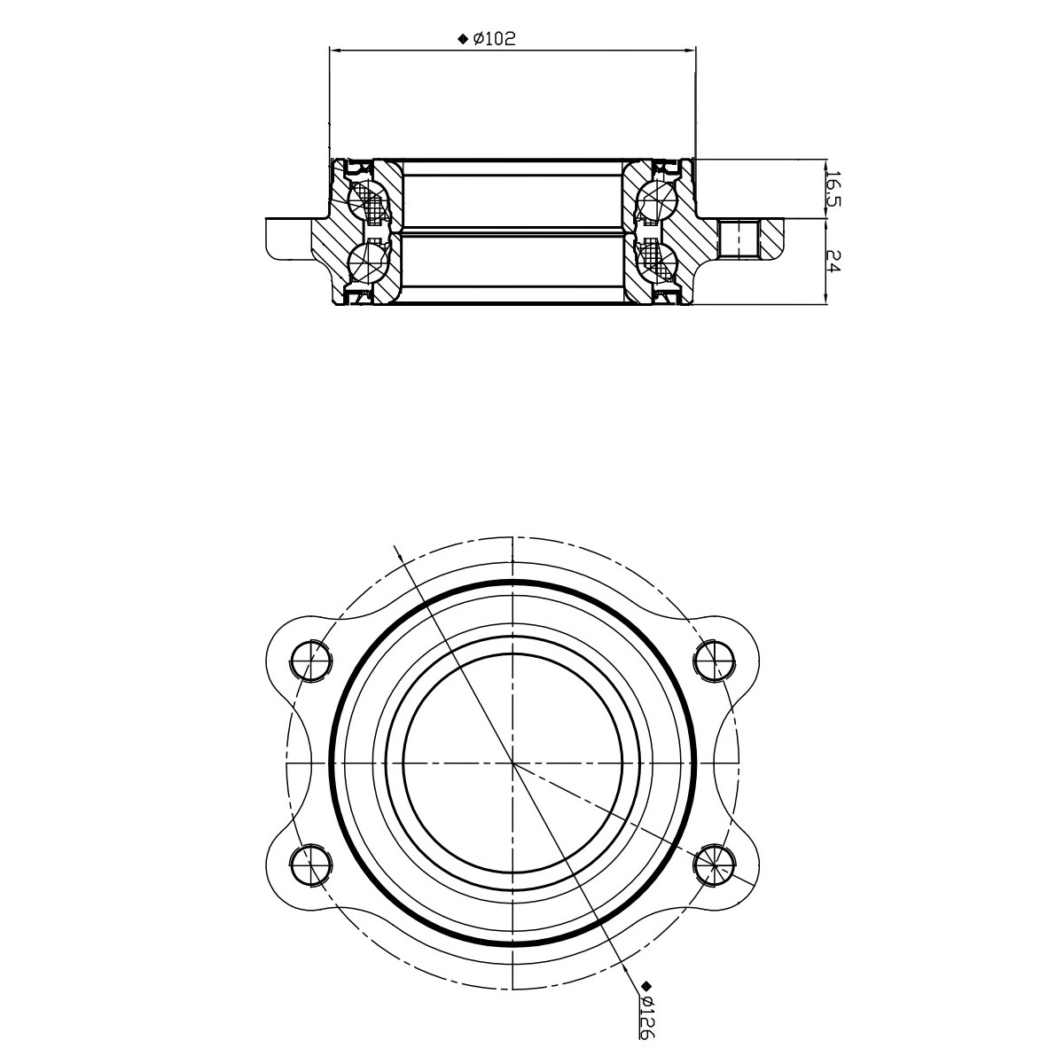 Ступица передняя с подшипником для автомобиля Audi A4 (07-)