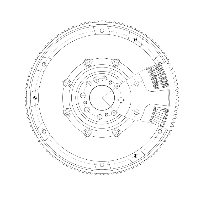 Маховик двухмассовый для автомобилей Ford Mondeo IV (07-) / Kuga (08-) 2.0TDI