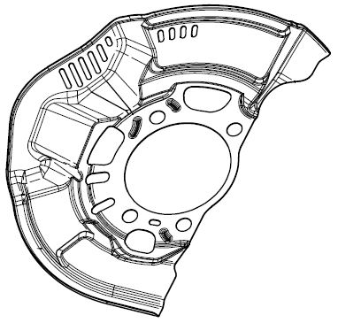 Кожух переднего правого тормозного диска для автомобилей Toyota Corolla (06-)