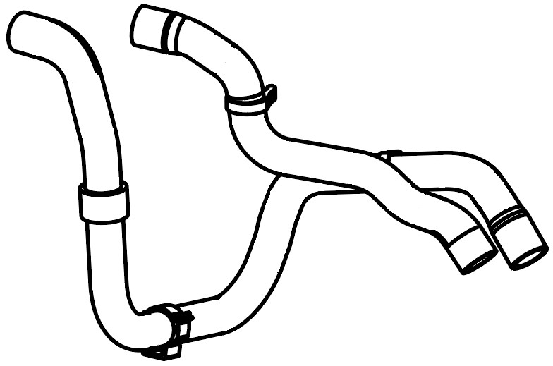 Патрубки охл. для а/м VW Polo Sedan (15-)/Skoda Rapid (15-) 1.6i MT [CWVA] (EPDM, кмпл., 2 шт.)