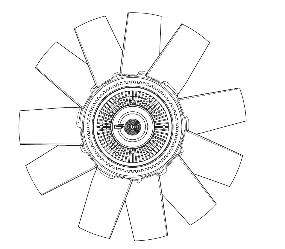 Муфта вязкостная для автомобилей ГАЗель Next с двигателем УМЗ-А274 EvoTech 2.7 (с крыльчаткой)