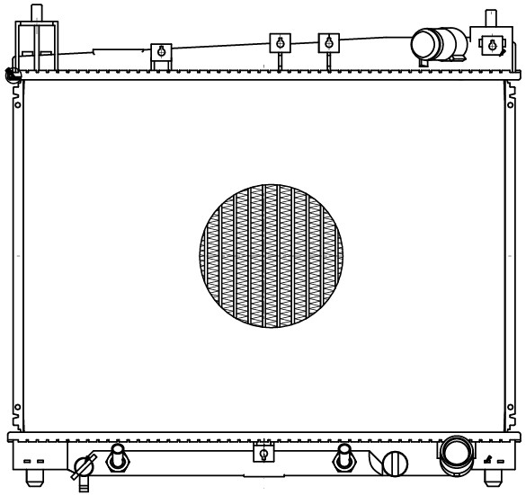 Радиатор охлаждения для автомобилей Vitz (99-)/FunCargo (99-)/Platz (00-)/Yaris (99-) AT