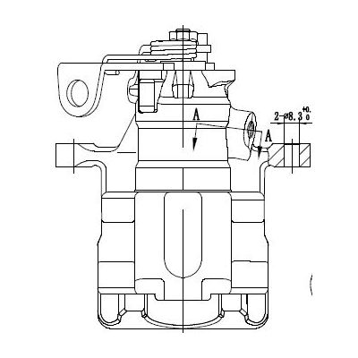 Суппорт тормозной для автомобилей VW Golf IV (97-) задний левый d=38мм