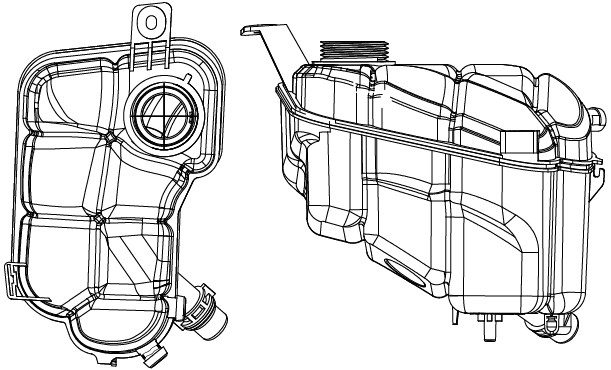 Бачок расширительный охл. жидкости для автомобилей Ford Mondeo IV (07-)/S-Max (06-)/Galaxy (06-) 1.6i/2.0i/2.3i/2.5i