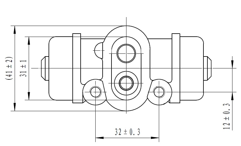 Цилиндр тормозной для автомобилей Mazda Premacy (99-) задний левый / правый d=20.6мм