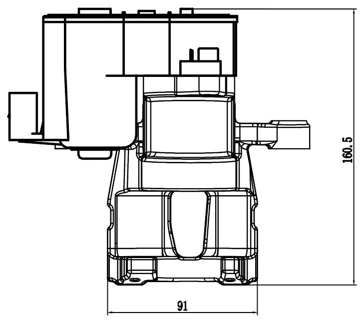 Суппорт тормозной для автомобилей Geely Coolray (18-)/Belgee X50 (23-) задний левый d=34.5мм (автомобиль с электродвигателем стояночного тормоза)