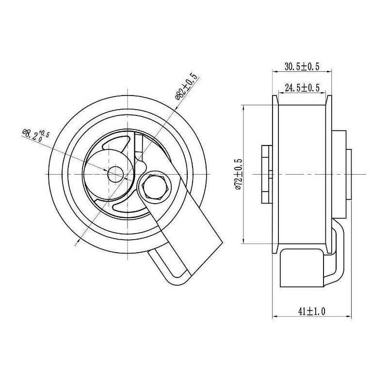 Ролик ГРМ натяжной для автомобилей VW Passat B5 (96-) 1.8T/2.0i (d82)