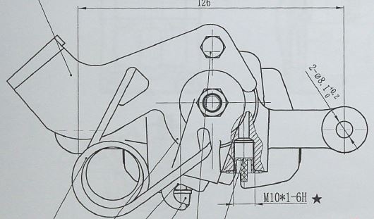 Суппорт тормозной для автомобилей Hyundai Solaris (10-) задний левый d=34мм (без скобы)