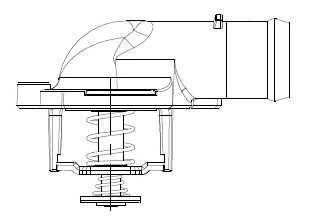 Термостат для автомобилей VW Touareg (02-)/Transporter T5 (03-) 2.5TDi (с алюминиевым корпусом)