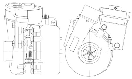 Турбокомпрессор для а/м Hyundai Santa Fe (06-) 2.2CRDi (тип TF035 VGT)