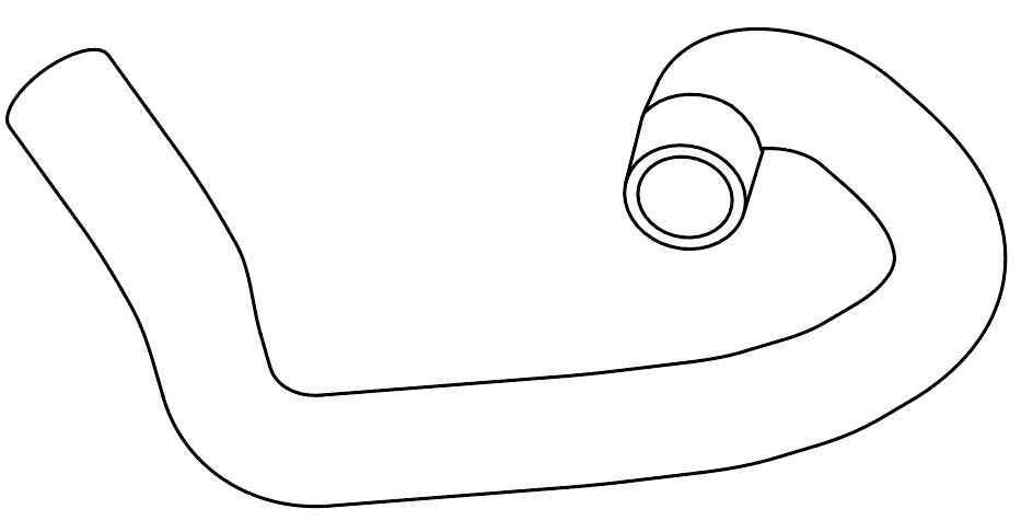 Патрубок охл. для а/м Ford Focus II (05-)/С-Max (07-) 1.8i/2.0i нижн. (EPDM,1шт.)