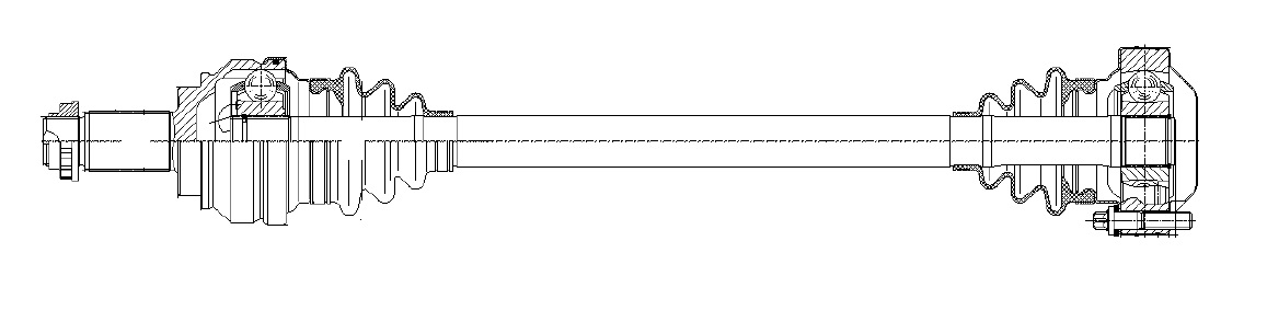 Привод задний левый для автомобилей BMW X1 E84 (09-) 4WD