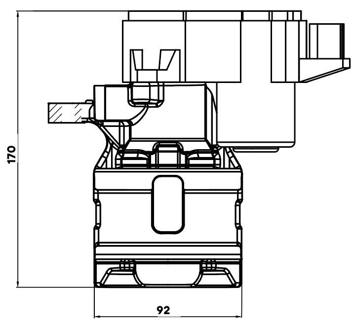 Суппорт тормозной для автомобилей Geely Tugella (19-) / Knewstar 001 (24-) задний левый d=38мм (автомобиль с электродвигателем стояночного тормоза)