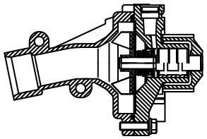 Насос водяной для автомобилей Peugeot 407 (04-) 1.8i/2.0i [EW7; EW10] с корпусом