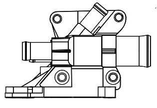 Фланец системы охлаждения для автомобилей Mazda 6 (GG) (02-)/6 (GH) (07-)/3 (BK) (03-)/CX-7 (07-) 1.8i/2.0i/2.5i