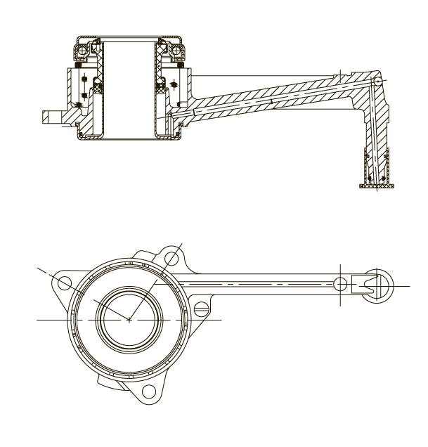 Муфта выключения сцепления для автомобилей VW Tiguan (07-) 1.4 TSI