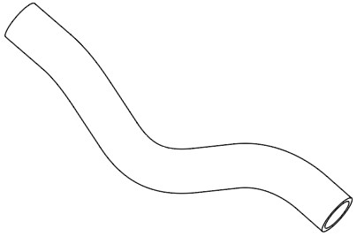 Патрубок охл. для а/м Toyota Camry (06-) 3.5i AT [2GR-FE] верх. (EPDM, 1 шт.)