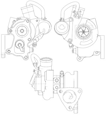 Турбокомпрессор для автомобилей Hyundai H1 Starex (00-) 2.5D [D4CB]