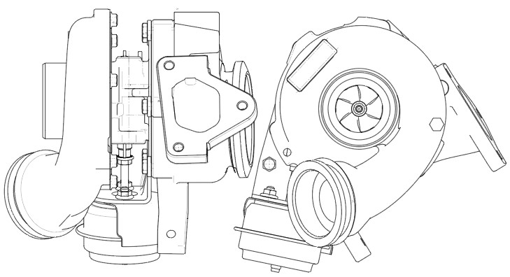 Турбокомпрессор для а/м Mercedes-Benz Sprinter (00-) [OM 611] (тип GT1852V )