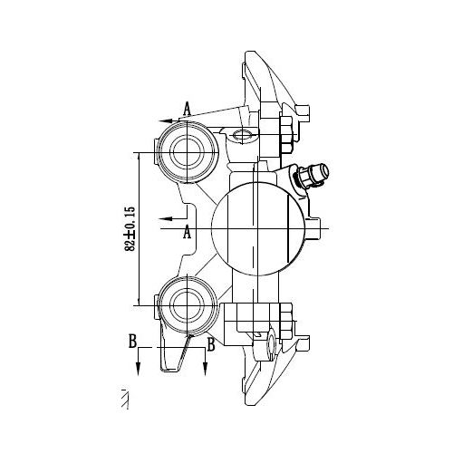 Суппорт тормозной для автомобилей Peugeot 206 (98-) задний левый d=30мм