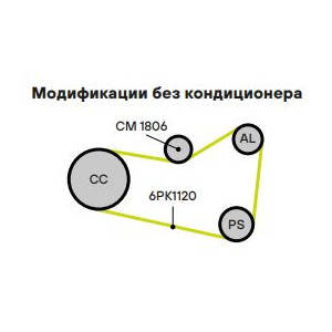 Ролик привод. ремня для автомобилей Skoda Octavia A5 (04-) 1.6i/1.8i/2.0i (с натяж. мех.) (CM 1806)