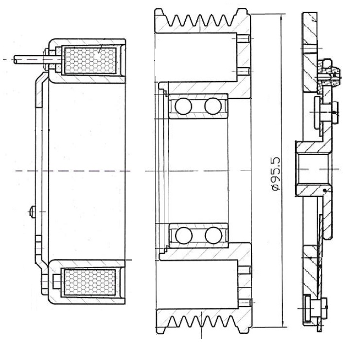 Муфта электромагнитная компрессора кондиционера для автомобилей Outlander (12-)/Lancer X (07-)