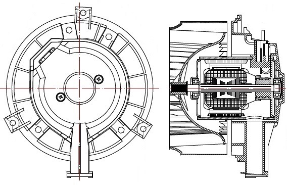 Электровентилятор отопителя для автомобилей Chevrolet Aveo T300 (11-)/Opel Mokka (13-)/УАЗ Патриот (09.2016-)