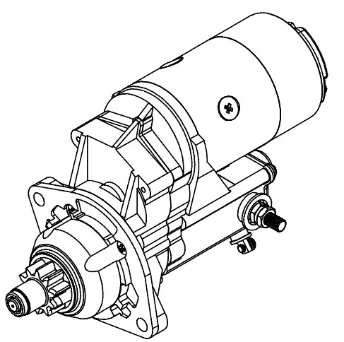 Стартер для спецтехники Komatsu/JCB с дв. Cummins QSB/6BT 24В 4,5кВт