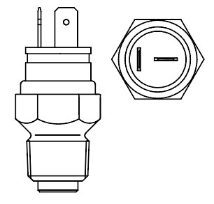 Датчик температуры для автомобилей Fiat Ducato (Sollers-RUS) (08-) 2.3D (резьба M16x1,5)