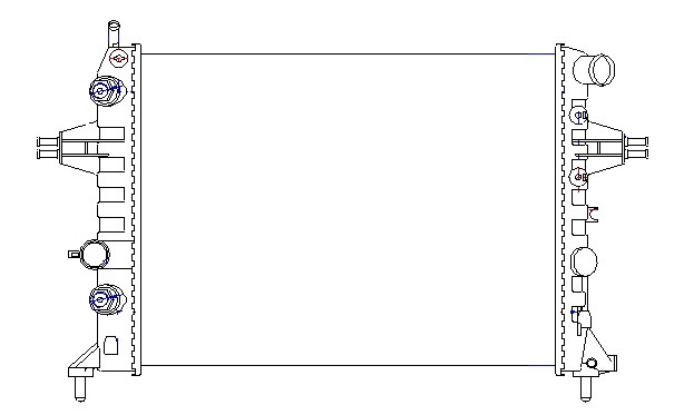 Радиатор охлаждения для автомобилей Astra G (98-)/Zafira A (99-) 1.4i/1.6i/1.8i AT AC+