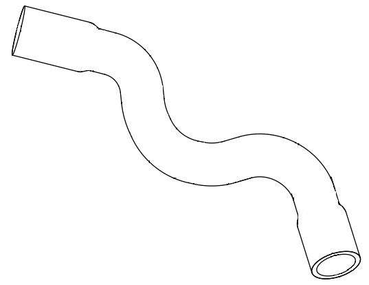 Патрубок охл. для а/м Renault Logan (04-)/Sandero (08-) 1.4i/1.6i [K7M, K7J] верх. (EPDM, 1 шт.)