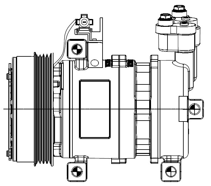Компрессор кондиционера для автомобилей Forester S12 (08-)/Impreza G12 (07-)