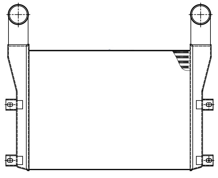 ОНВ (радиатор интеркулера) для автобусов Вектор Next с двигателем ЯМЗ 534