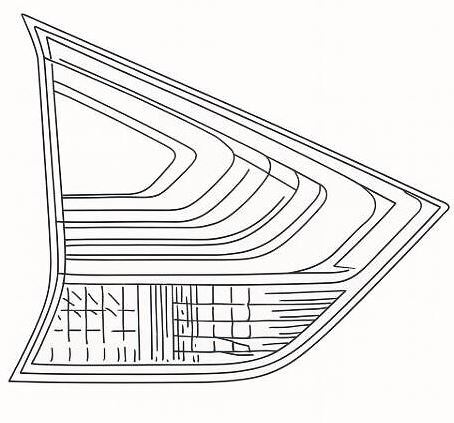 Фонарь задний для автомобилей Nissan X-Trail T32 (13-) дорестайлинг, внутренний, левый