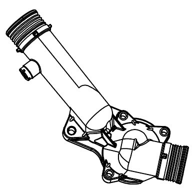 Корпус термостата для автомобилей BMW 5 (E39) (95-) [M52] (пластик)
