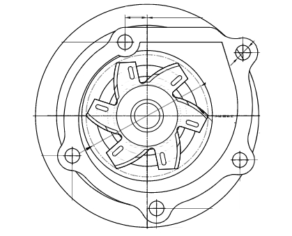 Насос водяной для автомобилей Toyota Corolla (91-)/Carina (92-) 1.0/1.3/1.5 [E] (без корпуса)