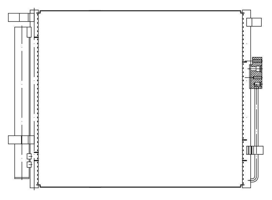 Радиатор кондиционера для автомобилей Hyundai Santa Fe (12-)/(18-) 2.0D/2.2D M/A