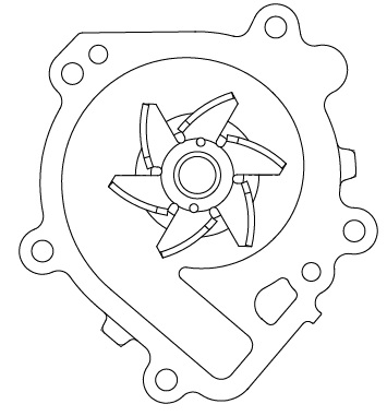 Насос водяной для автомобилей Chery QQ6 (06-)/Indis (10-) 1.3i