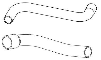 Патрубки охл. для а/м ГАЗон Next с дв. Cummins (EPDM, кмпл., 2 шт.)