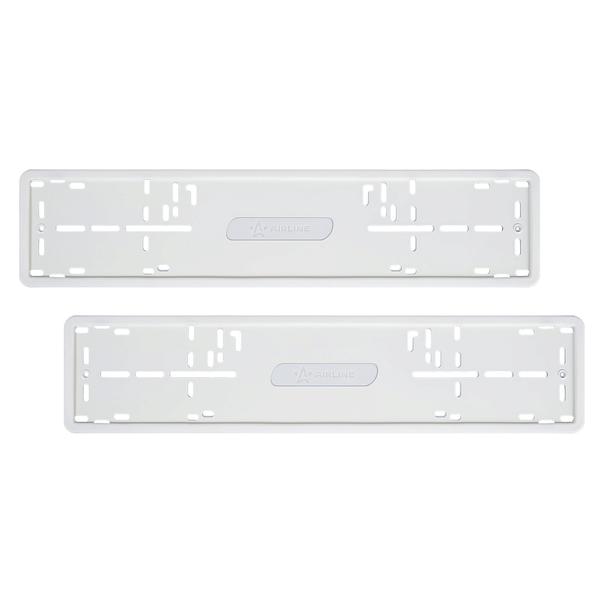 Рамки под номерной знак PRO, силиконовые с металл.основой, 2 шт., крепл., белые