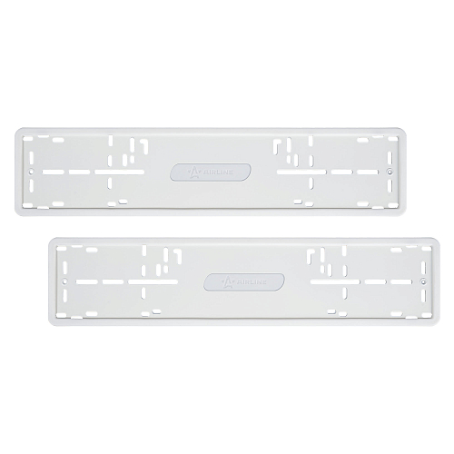 Рамки под номерной знак PRO, силиконовые с металл.основой, 2 шт., крепл., белые