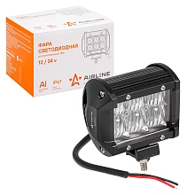 Фара (балка) светодиодная двухрядная, 6LED, ближний свет (5D линза), 18Вт, 98х78х65мм, 12/24В