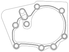 Прокладка насоса водяного для а/м Лада Largus (10-)/Renault Logan (04-) 1.4i/1.6i (метал.)