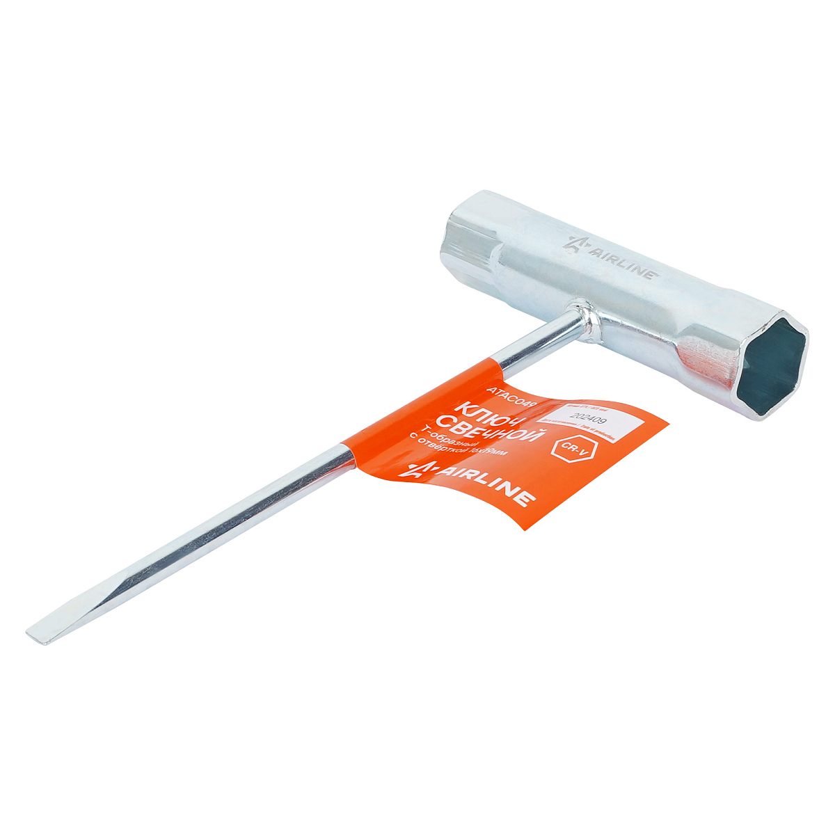 Ключ свечной Т-образный с отвёрткой 16x19мм