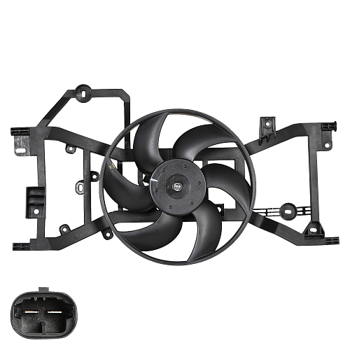 Электровентилятор охлаждения для автомобилей Лада Vesta (15-)/Renault Logan II (12-) (с кожухом) A/C-