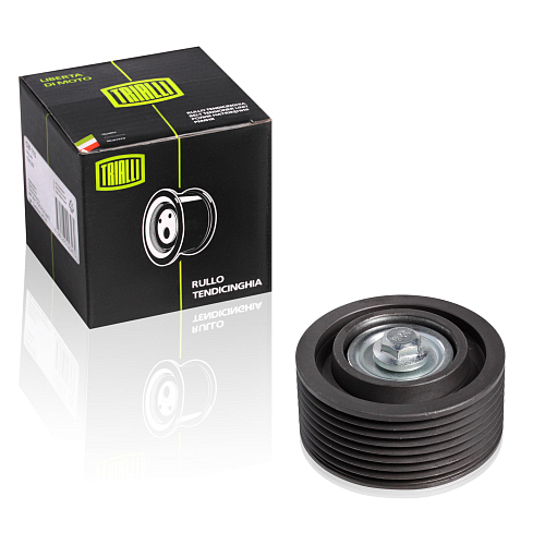 Ролик приводного ремня для автомобилей ГАЗ/ПАЗ/КамАЗ (дв. Cummins Isf 3.8) (опорный) правый верхний с винтом