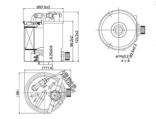Фильтр топливный для автомобилей Nissan X-Trail (07-) 2.0D/Qashqai (06-) 1.5D